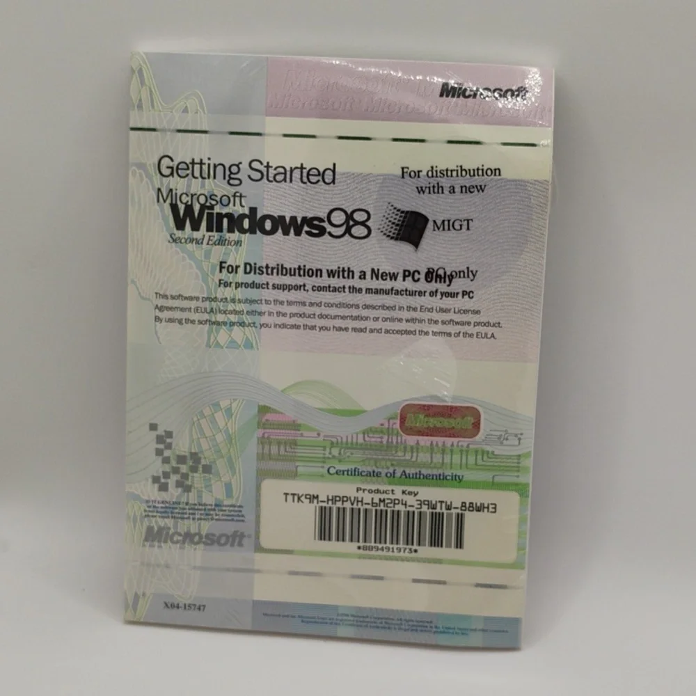 Microsoft Windows 98 SE Second Edition w/Boot Disk Sealed